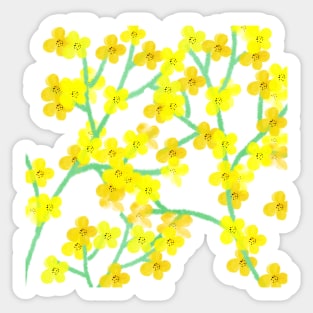 Spring in Korea,a feast of flowers,yellow flower Sticker